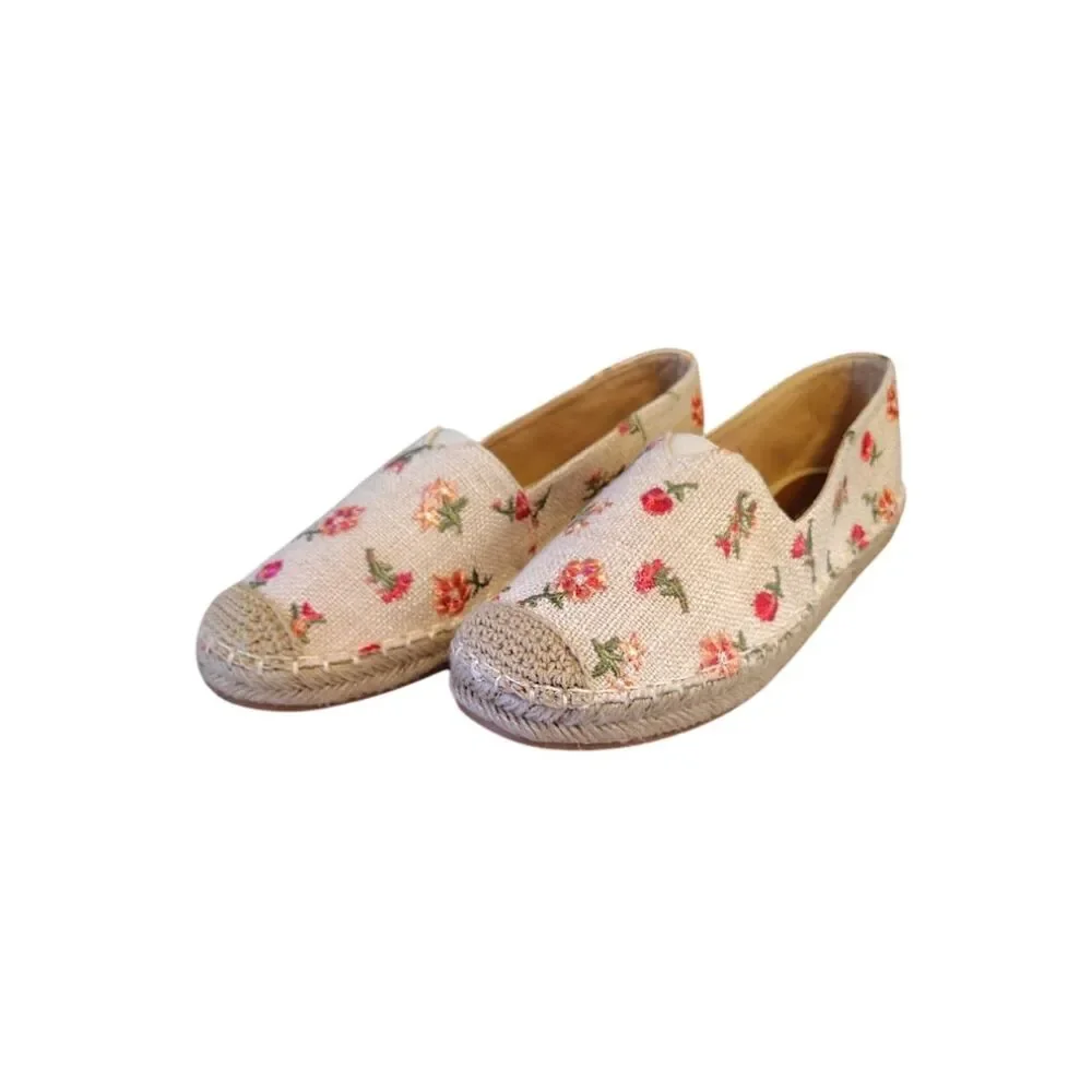 Top Moda Chaya Woven Pink Floral Slip On Espadrilles‎ Shoes SZ 7.5 NWOT